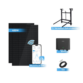 Ray Balkonkraftwerk 200W~1200W mit verstellbarer Halterung