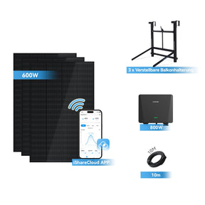 Ray Balkonkraftwerk 200W~1200W mit verstellbarer Halterung
