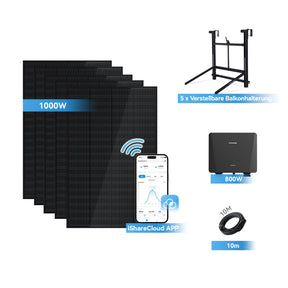 Ray Balkonkraftwerk 200W~1200W mit verstellbarer Halterung