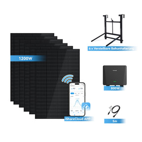 Ray Balkonkraftwerk 200W~1200W mit verstellbarer Halterung