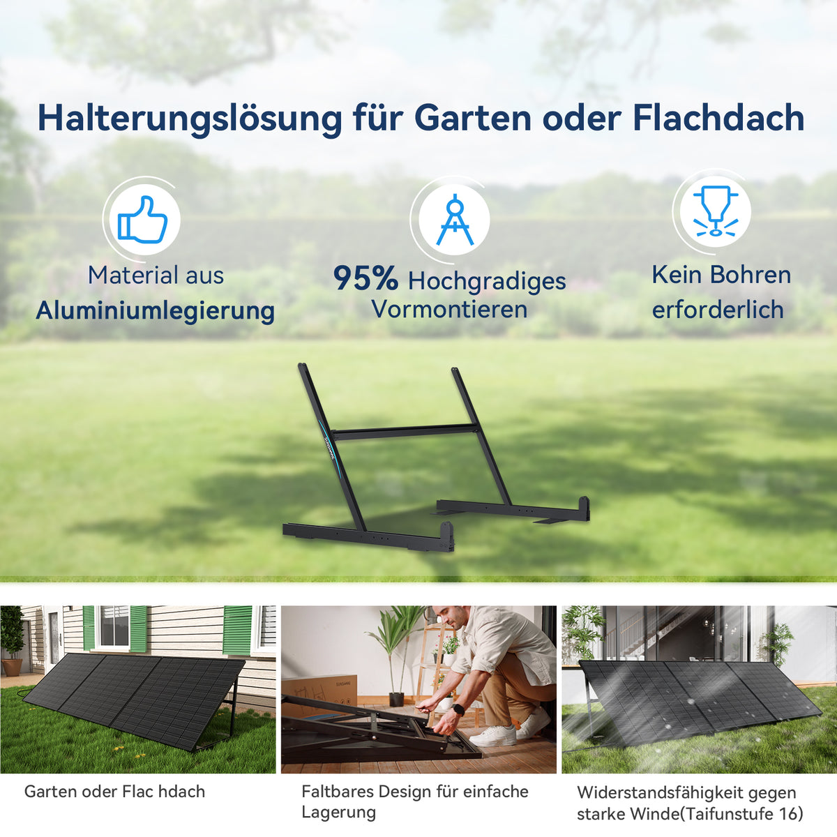 Ray Flachdach oder Garten Halterung