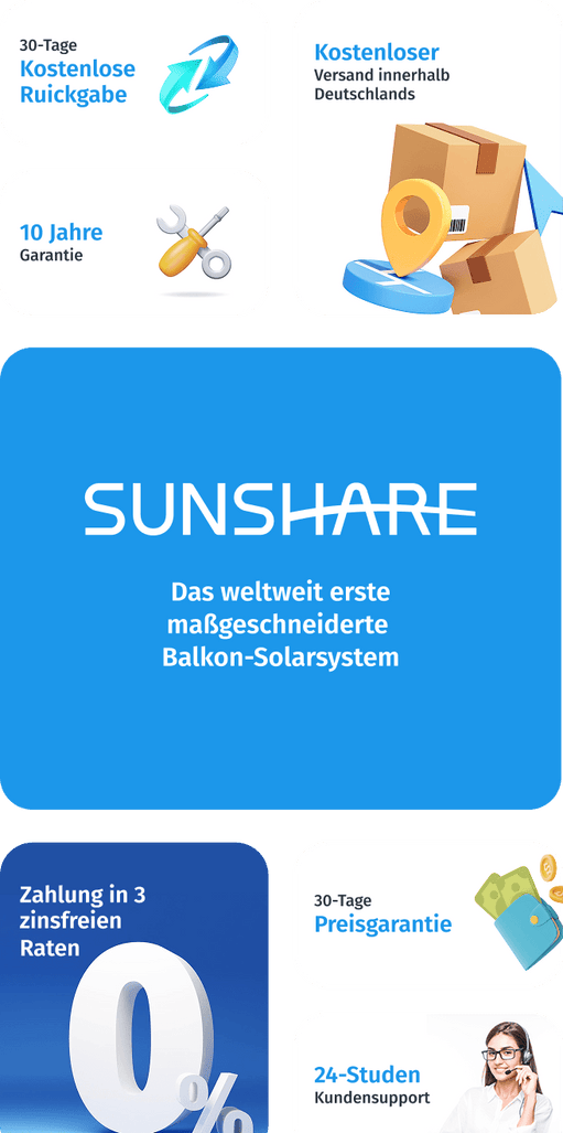 Sunshare Plug & Play Balkonkraftwerk mit Speicher