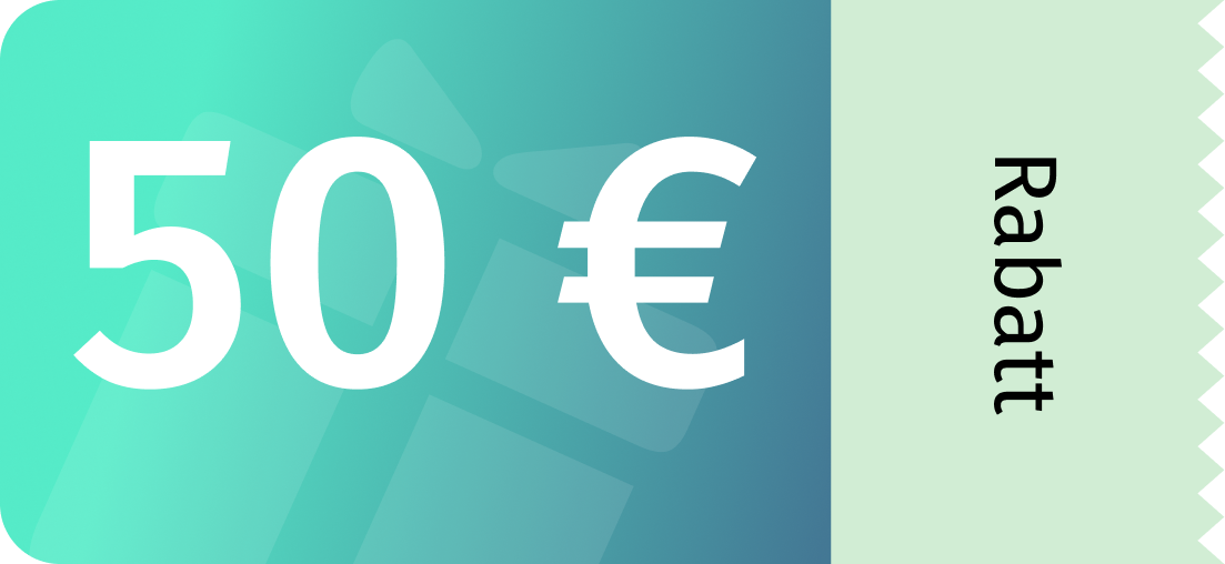 50 € Rabatt Ihre Freunde erhalten <br>
<span>(Mindestbestellwert 500 €)<span></span></span>