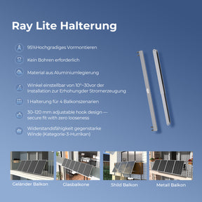 Ray Lite Balkon Halterung Winkel einstellbar
